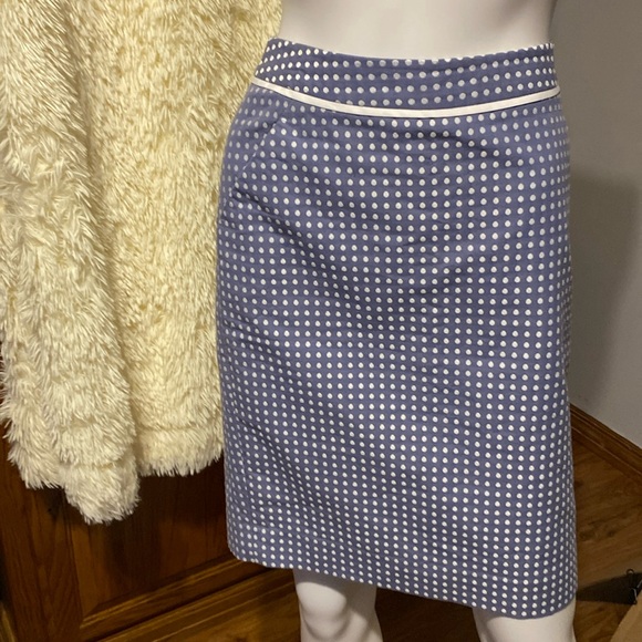 The Limited Dresses & Skirts - The Limited Women’s Gray/Blue & White Polka Dot Pencil Skirt. Size 2.